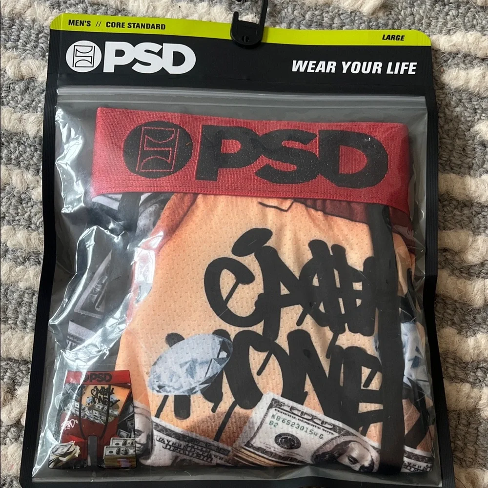 New!! PSD Men's Boxer Briefs - Orange and Black